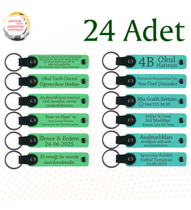 F Yeşili & Turkuaz, Şirket Yıl Dönümüne Anlamlı Sürpriz, 24’lü Set, Kişiye Özel Deri Hediyelik