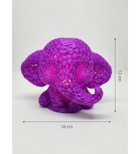 MYCRAFT3D Sevimli Fil Çocuk Odası Gece Lambası 3D Tasarım Led Işıklı Masaüstü Mesh Dekor Hediyelik