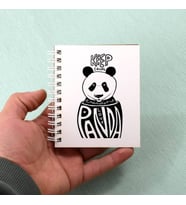 Panda Sevgisi Motto Tasarım Hediyelik Not Defteri