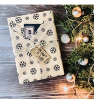 Kar Tanesi Desenli Pelur Kağıt , Yılbaşı Hediye Paketi, Pelur Kağıdı, Yeni Yıl Paketleme 10 Adet-KRTNSİ1 (Renksiz)