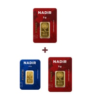 Nadir Gold 24 Ayar 12,5 Gram Külçe Altın (2 Adet 5 Gram Külçe Altın + 1 Adet 2,5 Gram Külçe Altın )