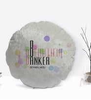 BK Gift Kişiye Özel İsimli Güzel Bankacı Tasarımlı Dekoratif Kırlent Yastık-1