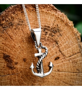 Gümüş Mini Çapa Kolye 925 Ayar Gümüş Küçük Boy Çapa Figürlü Unisex Kolye