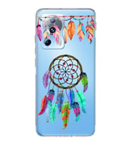 PrintiFy Mi 13 Lite ile Uyumlu Nazar Boncuğu 6 Baskılı Kamera Korumalı Şeffaf Silikon Kılıf