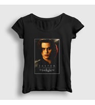 Presmono Kadın Siyah Jasper Cullen Vampire Twilight T-Shirt 311533tt