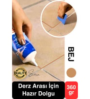 Premium Fayans Arası Bej Hazır Derz Dolgu Gaga Uç Tüp Mermer Mutfak Banyo Zemin Duvar Onarıcı