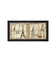Manzara Temalı Kanvas Tablo 80 x 110 cm Siyah Çerçeve