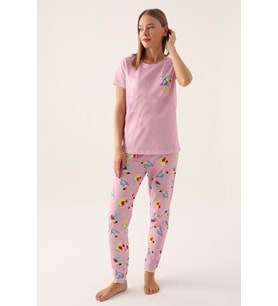 Roly Poly 3403 Callım Kadın Kısa Kol Pijama Takımı