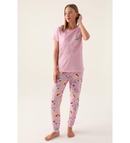 Roly Poly 3403 Callım Kadın Kısa Kol Pijama Takımı