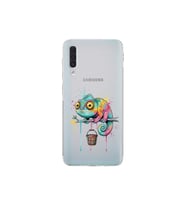 Samsung Galaxy A50s ile Uyumlu Splash Bukalemun Tasarımlı Şeffaf Silikon Kılıf
