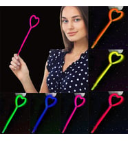 Karanlıkta Yanan Glow Stick Partisi Kalp Şekilli Asa Sopa 6 Renk 6 Adet