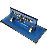 Masa İsimlik Büro Ofis Makam Hediyesi M533 Mavi ALTIN