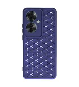 Oppo Reno 11f Kılıf Petek Silikon Kapak - Lacivert