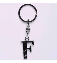 ( F HARFİ) ANAHTARLIK METALİK KROM-ANAH470