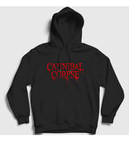 Presmono Unisex Siyah Logo Cannibal Corpse Kapüşonlu Sweatshirt 32928tt