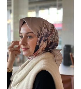 Pudra Taş İpekevi İpek Eşarp 1255