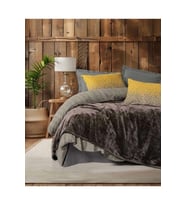 Cotton Box Battaniyeli Oyster Kahve Çift Kişilik Nevresim Takımı