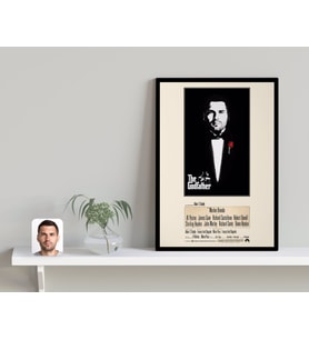 BK Gift Kişiye Özel Godfather Baba Tasarımlı Kanvas Tablo-5
