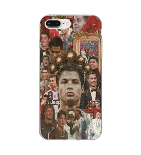 Iphone 7 Plus ve 8 Plus Uyumlu Cristiano Ronaldo Tasarımlı Şeffaf Telefon Kılıfı