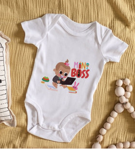 BK Kids Mini Boss Tasarımlı Bebek Body Zıbın - Model 1