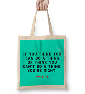 Henry Ford Quotes Entrepreneurs Motivation İnspiration Success Work Gifts Bez Çanta Uzun Saplı