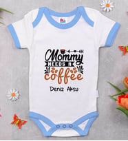 BK Kids Kişiye Özel Mavi Bebek Body Zıbın - Model 54