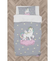 MEKTA HOME BEBEK VE ÇOCUK ODASI Seksekli Unicorn Desenli Nevresim Takımı