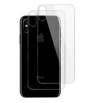 Apple iPhone XS Max Uyumlu Arka kapak Cam Telefon Arka Koruyucu Temperli Cam Düşmelerden Kirden Ultra Derece Korur (Şeffaf)