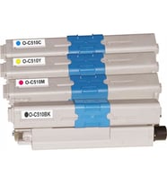 Photo print® Oki C510DN Uyumlu 4 Renk Muadil Toner Seti (Çok Renkli)
