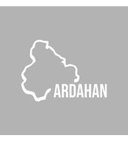 Ardahan Harita Araba Sticker siyah 18x13 CM (Beyaz)