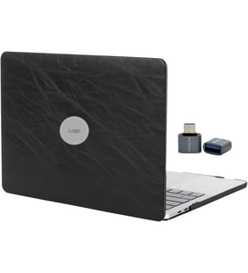 MacBook Air 13 Kılıf A1932 A2179 A2337 M1 Uyumlu Vintage Deri Dokulu Premium Hard Case Koruyucu Kılıf İnce Hafif Dayanıklı Siyah