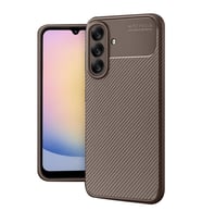 Samsung Galaxy A17 5g Auto Focus Karbon Kapak - Kahverengi