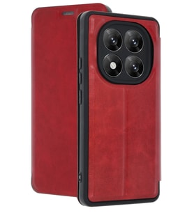 Newface Xiaomi Redmi Note 14 Pro 5G Kılıf Flip Cover - Kırmızı