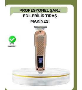 Mey İthalat® Profesyonel 7000Rpm Saç Kesim Makinesi – Type-C Şarjlı, Lcd Ekranlı, 4 Kademeli Ayar