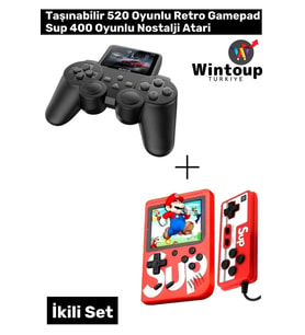 Taşınabilir Mini Gamebox Seti- Yeni Model S10 520 Oyun&Mini Atari Sup400
