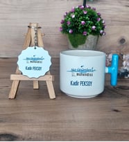 Su Ürünleri Mühendisi Hediye Seti Kupa Bardak T Kulplu ve Anahtarlık Mühendisler Günü Hediyesi (Model 3)