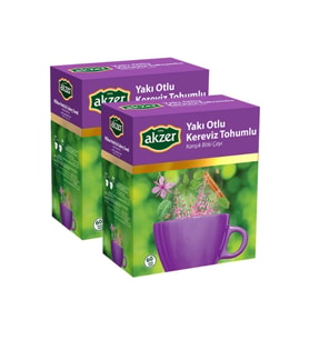 Akzer Yakı Otlu Kereviz Tohumlu Karışık Bitki Çayı (2 Paket) (180 G - 120'li Süzen Poşet)