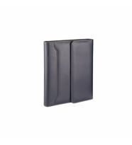 Organizer Ajanda Kılıflı Tarihsiz Kareli 160 Yaprak 17x24 Defterli Mıknatıs Kapaklı Rainbow Vegan 22x26 cm (Lacivert)