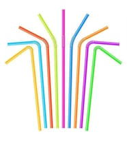 Plastik  Pipet 8 MM Karışık Renkli 26 CM (50 Adet)
