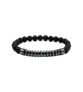 Unisex - Lav-hematit Şık Tasarım Elegant Doğal Taş Bileklik  Güç Taşı  Cesaret Verir!