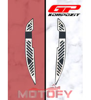 GP KOMPOZİT HONDA PCX 125 2021-2024 UYUMLU KAUÇUK DETAYLI KROM ÖN BASAMAK LASTİĞİ SİYAH-KROM