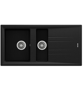 115360003-Teka Stone 60 B-TG Metallic Black Granit Eviye