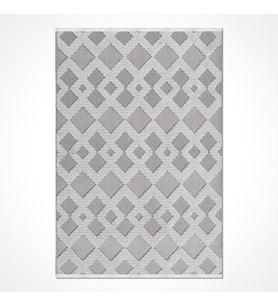 Makine Kaymaz Yıkanabilir Gri Dokulu Triko Salon Halısı Mutfak Halısı Koridor Halısı Yolluk PL05K