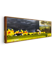 Yatay Panoramik Kanvas Tablo Changing Piksel Minecraft Tablosu Ev Ofis Salon Duvar Dekoru
