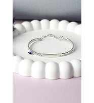 Nazar Boncuklu Bileklik Kelepçe 925 Ayar Gümüş Silver Zincirli Bileklik