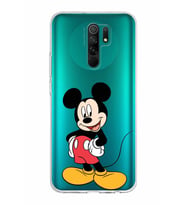 Xiaomi Redmi 9 Uyumlu Kapak Mickey Mouse Tasarımlı Şeffaf Silikon Kılıf