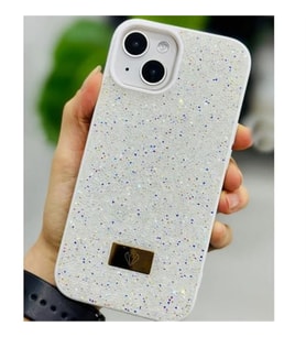 Coverzone iPhone 16e ile Uyumlu Elmas Desen Ta?l? K?l?f � 2 mm Kamera �?k?nt? Koruma, I??lt?l? L�ks ??k Darbe Emici Kapak Beyaz