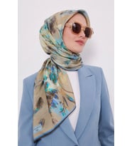 Lesscarves Pamuk İpek Eşarp Batik Desenli LS2202