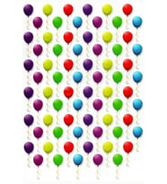 Sticker Kabartmalı A4 Boyutunda Stiker Defter, Planlayıcı Etiket-(lim215) - Balonlar