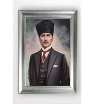 Gümüş Çerçeveli Atatürk Tablo cv1152